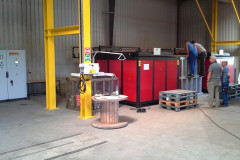 Ligne de chauffage en aluminium-0-650C-avec réservoir de trempe